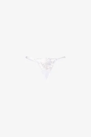 BlueBella Womens Leonora Embroidered Mesh Thong