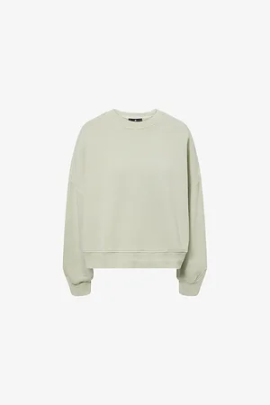 Represent Womens Initial V-Notch Cotton Sweatshirt
