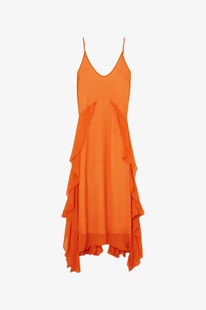 Reiss Womens Eden Ruffled Woven Maxi Dress