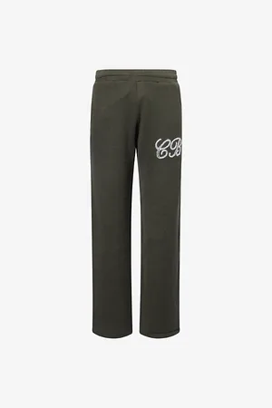 Cole Buxton Mens Brand-Embroidery Straight-Leg Cotton-Knit Jogging Bottoms