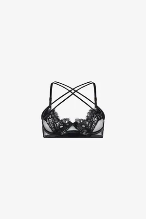 Agent Provocateur Womens Ariella Plunge Underwired Lace Mesh Bra