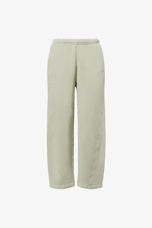Represent Womens Initial Twisted-Seam Straight-Leg Cotton Jogging Bottoms