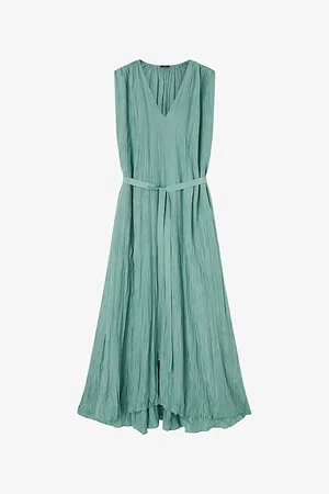 Joseph Womens Martini Crinkled-Texture Silk-Habotai Maxi Dress