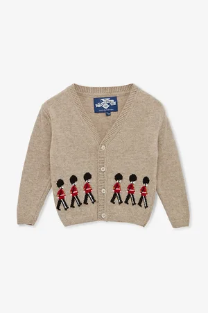 FrenchTrotters Guardsman-Intarsia Knitted Cardigan 3-24 Months