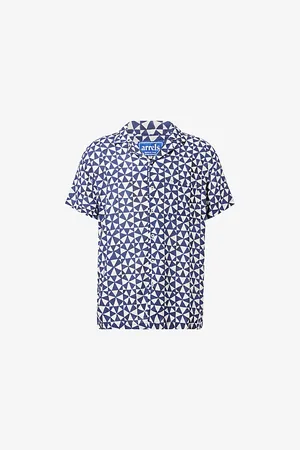 ARRELS Barcelona Mens x Álvaro Picardo Molinos Camp-Collar Woven Shirt