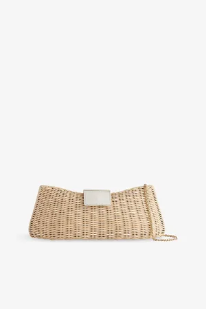 RODO Womens Laila Rattan Clutch Bag