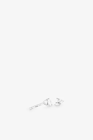 Astrid & Miyu Womens Crystal Pear -Plated Recycled Sterling-Silver and Cubic Zirconia Stud Earrings