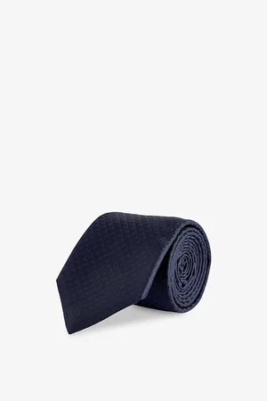 Emporio Armani Mens Jacquard Print Silk Tie