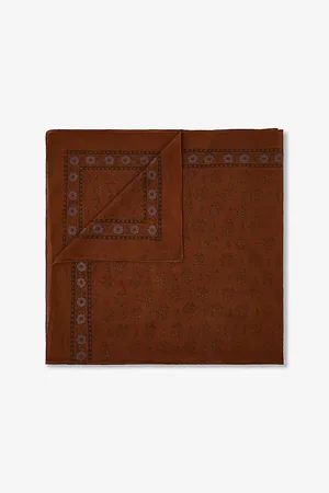 Soeur Womens Classique Floral-Pattern Twill Cotton Scarf