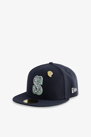 New Era Mens 59Fifty Seattle Mariners Cooperstown Woven Baseball Cap