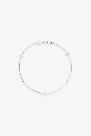 Astrid & Miyu Womens Cosmic Star Charm -Plated Recycled Sterling-Silver and Cubic Zirconia Bracelet