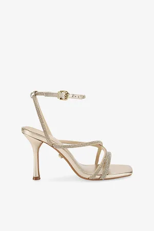 Carvela Womens Ravello Faux-Leather Heeled Sandals