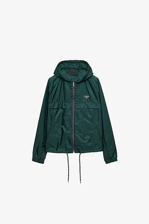 Prada Mens Re-Nylon Brand-Plaque Shell Jacket
