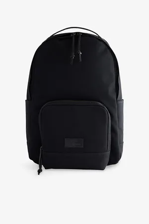 Ralph Lauren Mens Leather-Trim Canvas Backpack