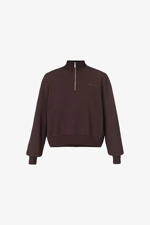 Sweaty Betty Womens Revive Crop Cotton-Blend Sweatshirt