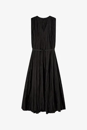 Joseph Womens Martini Crinkled-Texture Silk-Habotai Maxi Dress