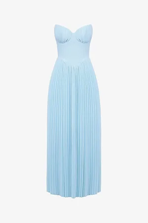 House Of Cb Womens Marcella Pleated Woven Maxi Dress