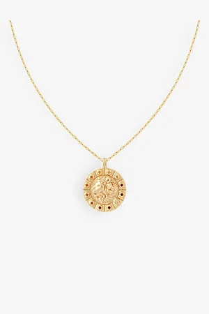 Astrid & Miyu Womens Leo Bold Zodiac Plated 925 Sterling-Silver Necklace