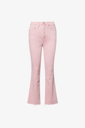 GOOD AMERICAN Womens Good Standard Flared-Leg High-Rise Stretch-Denim Jeans