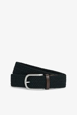 Reiss Mens Elmont Plaited-Weave Woven Belt