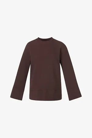 Sweaty Betty Womens Peaceful Round-Neck Relaxed-Fit Ribbed Sweatshirt