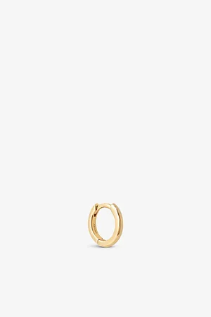 Astrid & Miyu Womens Essential 18ct Yellow -Plated Recycled Sterling-Silver Single Hoop Earring