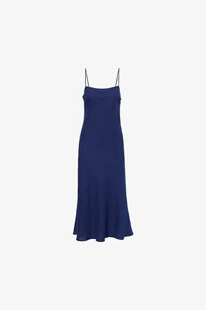 Ralph Lauren Womens Dori Sleeveless Linen Midi Dress