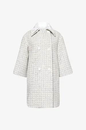 HUISHAN ZHANG Womens Lloyd Opera Check-Pattern Woven Coat