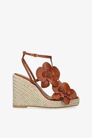 ZIMMERMANN Womens Orchid Leather Espadrille Wedges