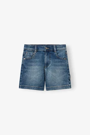 Benetton Logo-Embroidered Mid-Rise Stretch-Denim Shorts 18 Months-6 Years