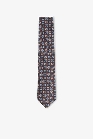 Reiss Mens Anzio Medallion-Print Silk Tie