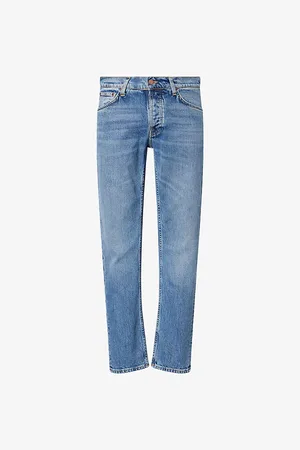 Nudie Jeans Mens Solid Ollie Straight-Leg Denim Jeans