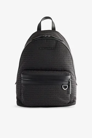 Emporio Armani Mens Jacquard Cotton-Blend Backpack