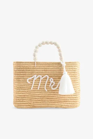 Bonita Womens Mrs Raffia Basket Bag
