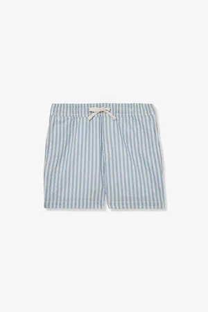 Reiss Bay Stripe-Print Elasticated-Waist Seersucker Shorts 9-13 Years
