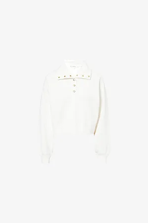 Frame Womens Coach High-Neck Cotton-Jersey Sweatshirt