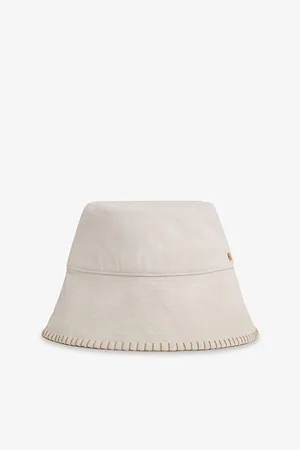 Reiss Womens Winnie Whipstitch Cotton Bucket Hat