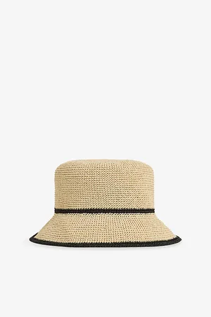 Reiss Womens Edith Woven-Tip Straw Hat