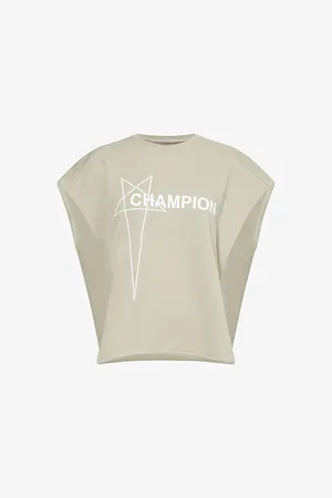 Rick Owens Womens x Champion Tatlin Logo-Embroidery Cotton-Jersey Sweatshirt