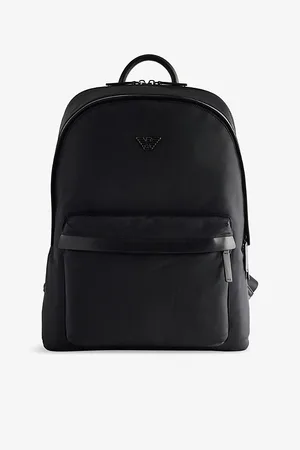 Emporio Armani Mens Logo-Embellished Nylon Backpack