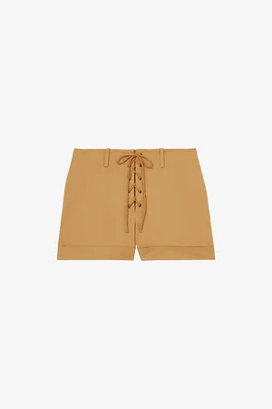 Reiss Womens Clement Lace-Up Cotton Shorts