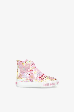 Lelli Kelly Sam Mid-Top Flower-Sequin Canvas Trainers