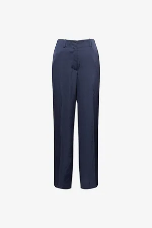 THEORY Womens Satin Wide-Leg Woven Trousers