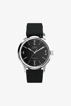 Timex Mens Tw2W59700Marlin Stainless-Steel and Leather Automatic Watch
