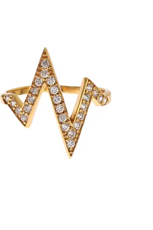 Nialaya Gold 925 s Clear CZ 18K Ring - EU47 | US4