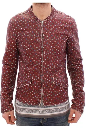 Dolce & Gabbana Leather Boxer Print Jacket Coat - IT48 | M