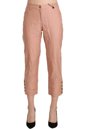 ERMANNO SCERVINO Cotton High Waist Cropped Trouser Pants - IT44|L