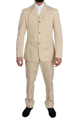 ROMEO GIGLI Two Piece 3 Button Cotton Solid Suit - IT46 | S
