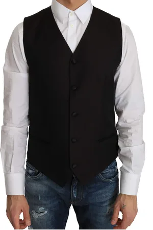 Dolce & Gabbana Silk Dress Waistcoat - IT48 | M
