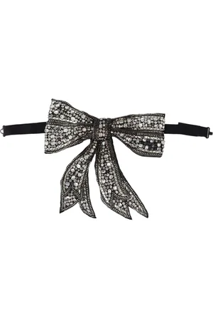 Dolce & Gabbana Crystal Beaded Sequined Catwalk Necklace Bowtie